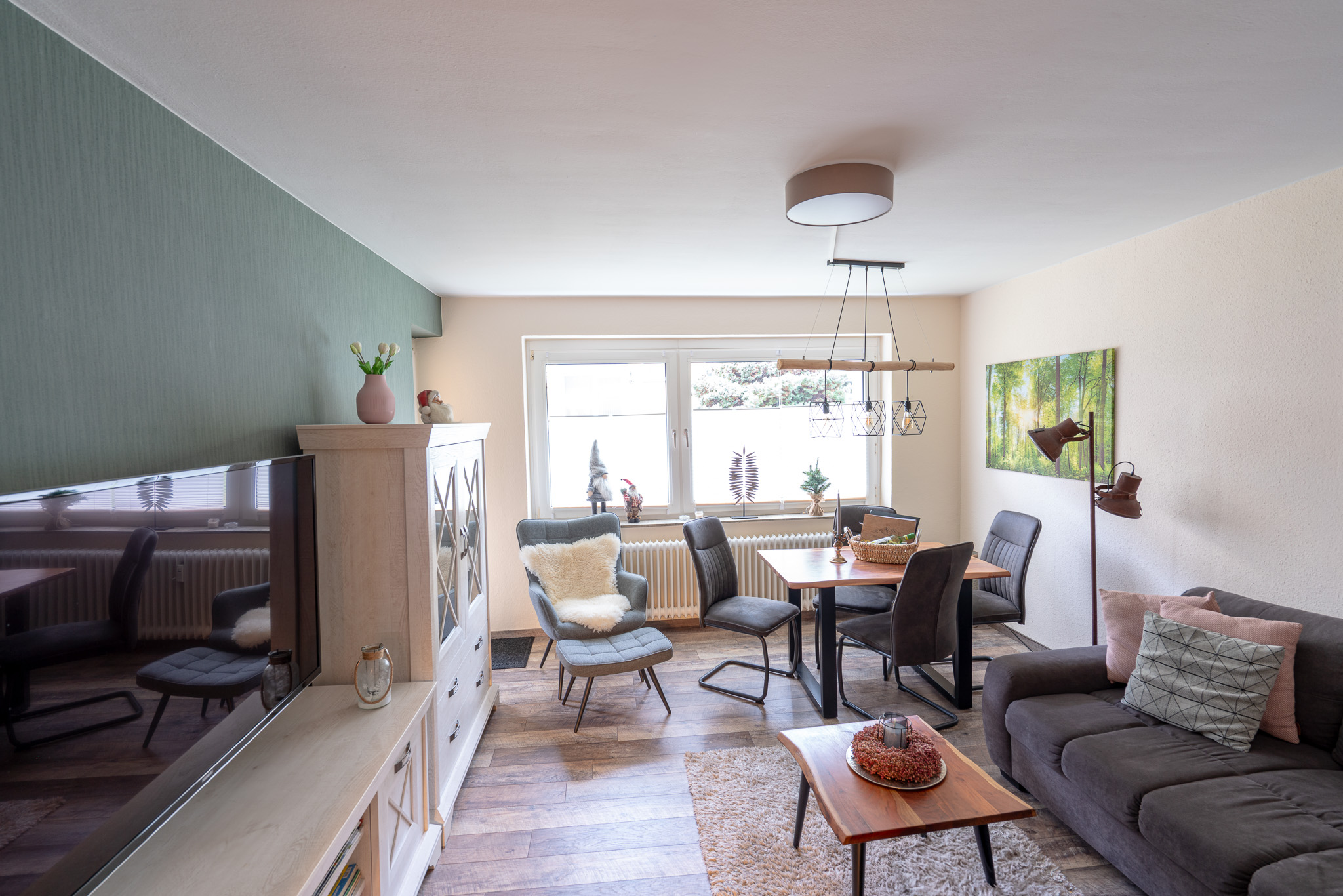 Wohnzimmer der Ferienwohnung Pepe
